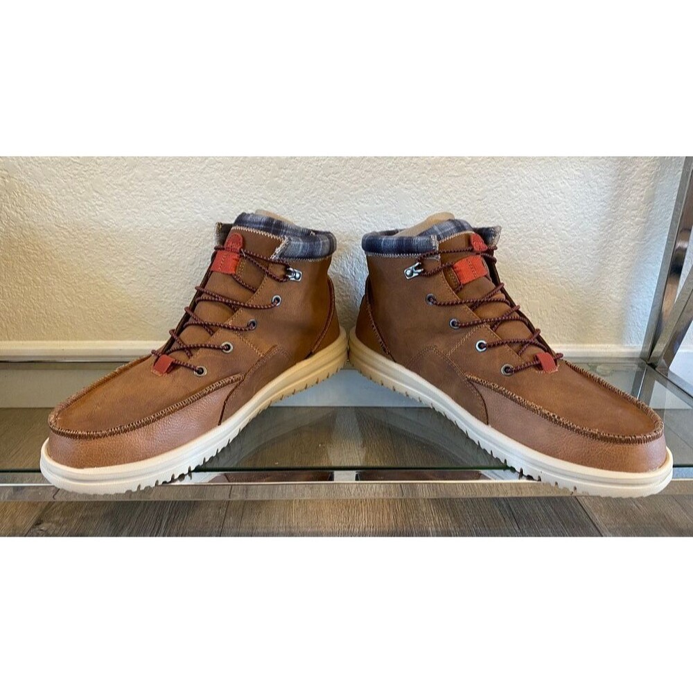 Hey Dude Mens Bradley Classic Ankle Boots US 15 EU 48 Cognac Water Resistant - Picture 5 of 7